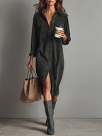Elise - Soft Corduroy Dress