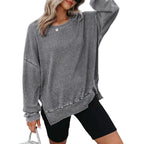 THALIENE™ - Casual Oversized Crewneck Long Sleeve Sweatshirt