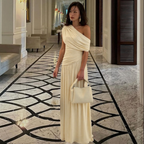 TALIA™ - Elegant One Shoulder Evening Maxi Dress