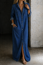 Andrea | Denim Button Down Dress