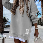 RODNEY™ - Cozy Long Sleeve Pullover Side Zipper Sweatshirt