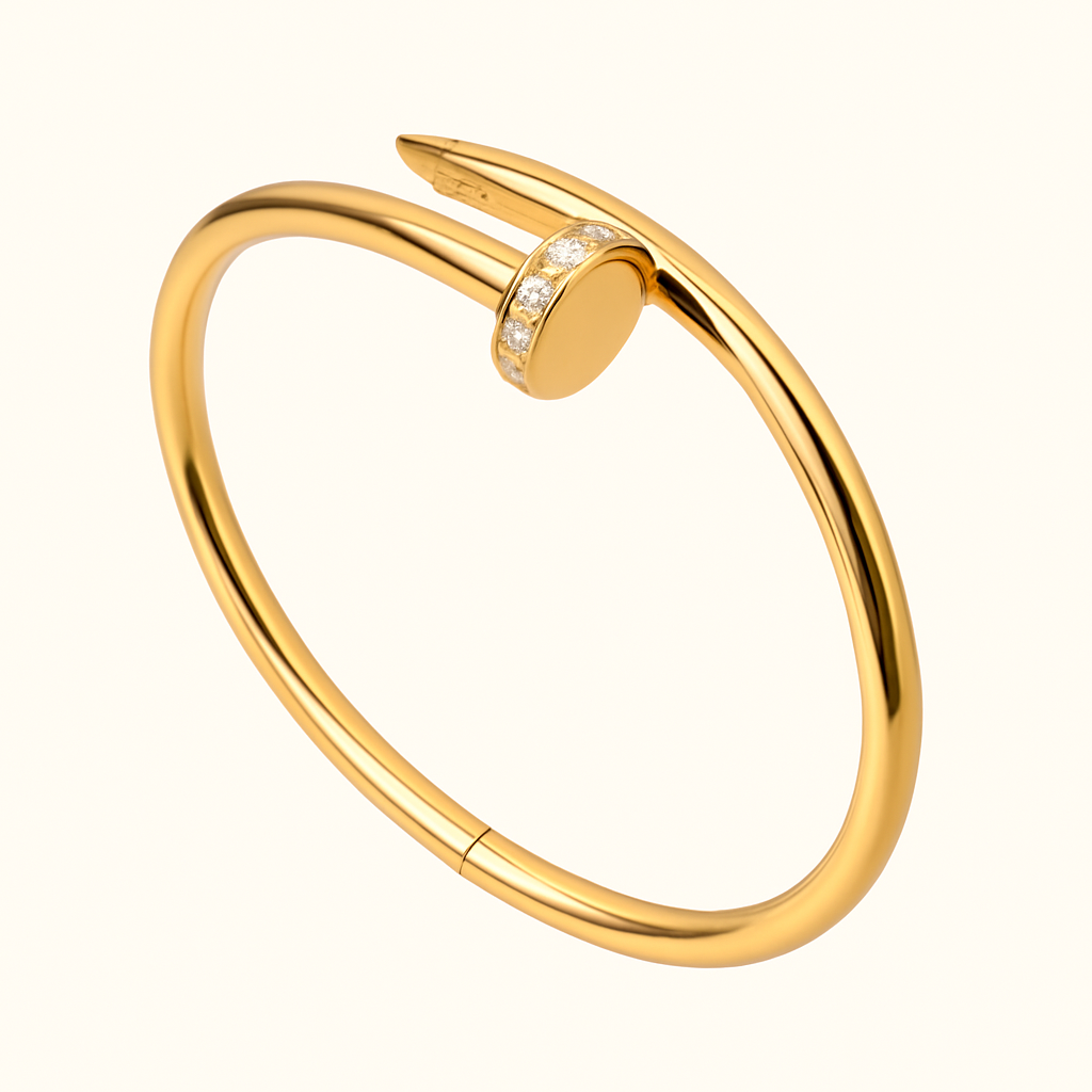 Nail Bracelet with Zircon
