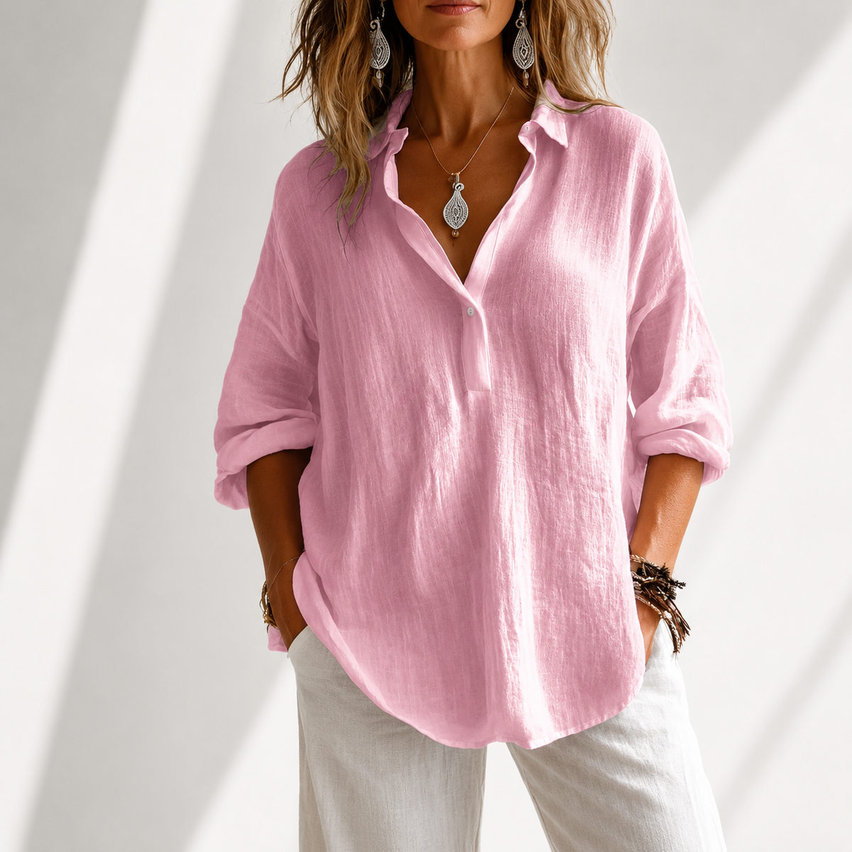 Maren Cotton Linen Blouse