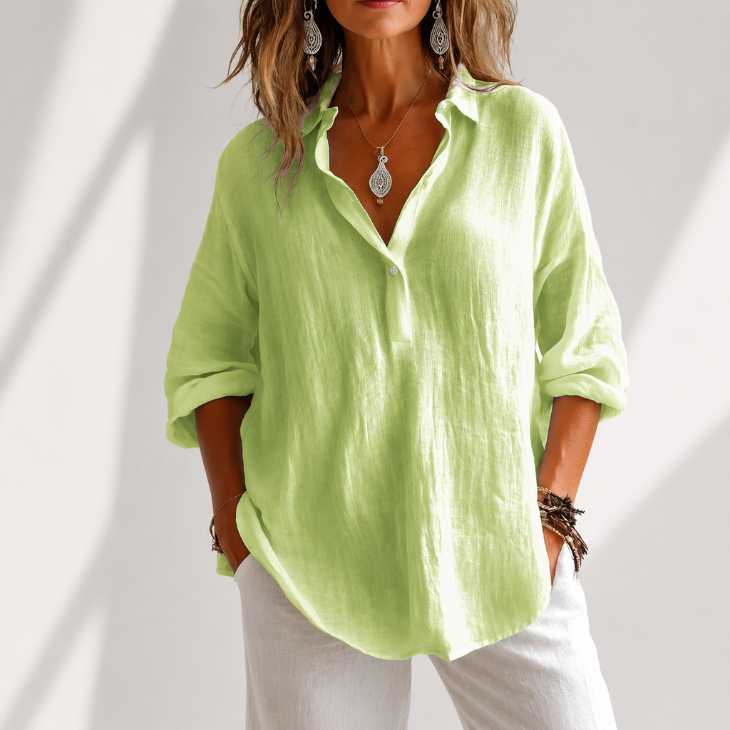 Maren Cotton Linen Blouse