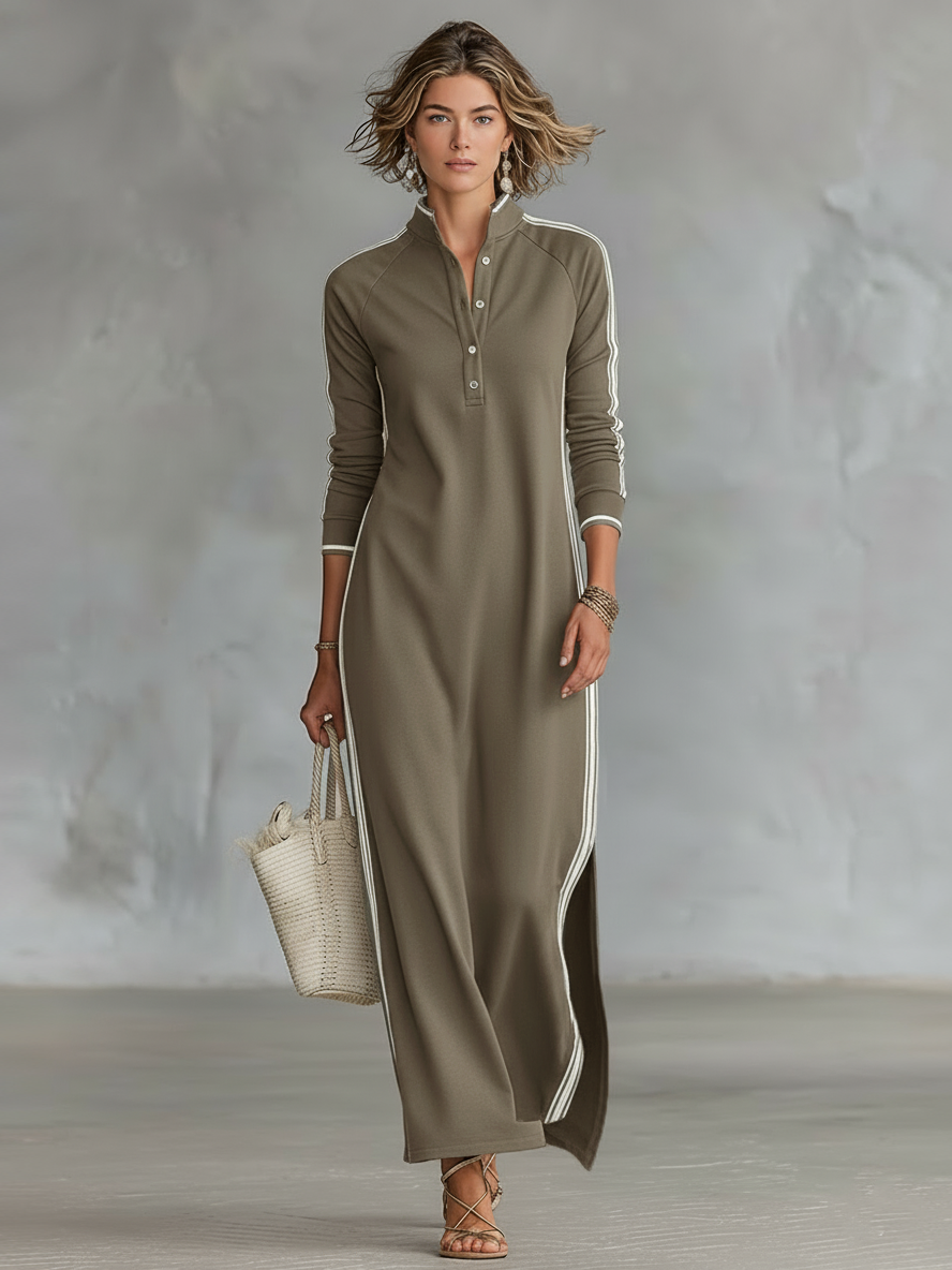 Marlowe™ Contrast-Trim Maxi Dress