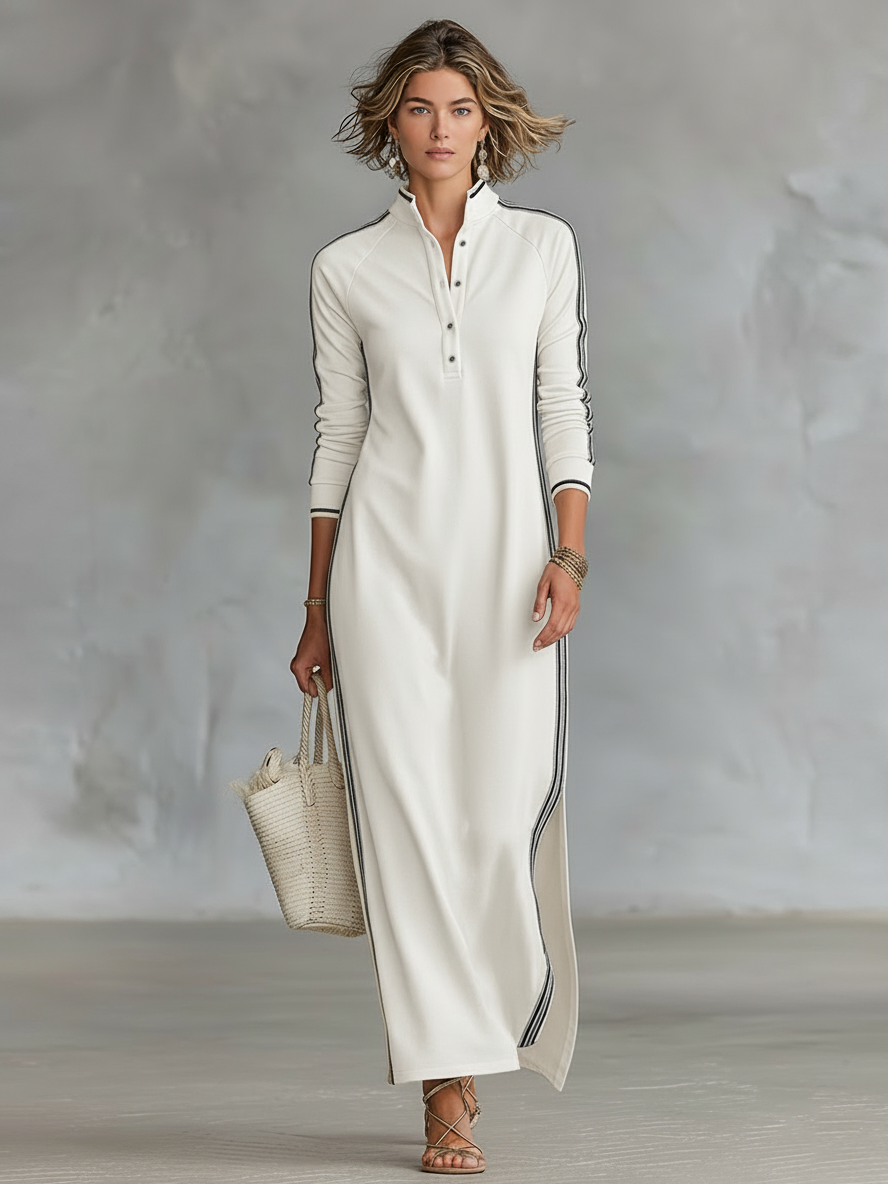 Marlowe™ Contrast-Trim Maxi Dress