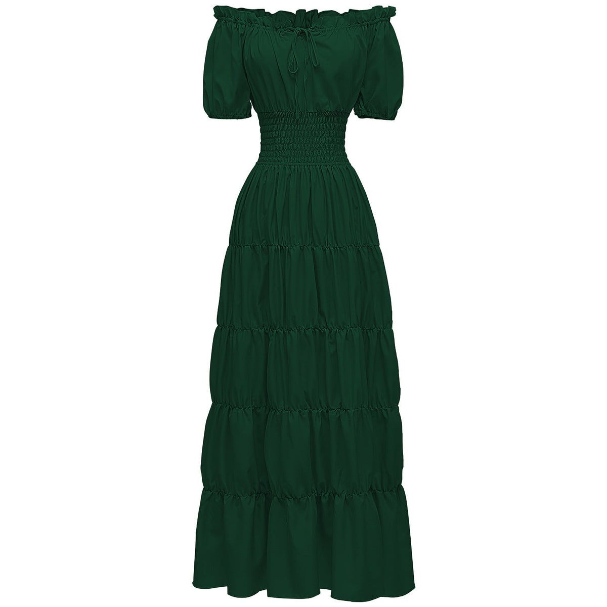 AIZA™ – Classic Corset Long Retro Maxi Dress