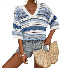 Striped Sky Blue