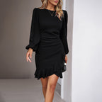 ADELEDA™ - Elegant Zippered Ruffle Formal Dress