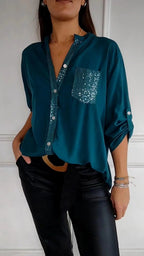 DANICA™ -  Sequin Detailed Blouse