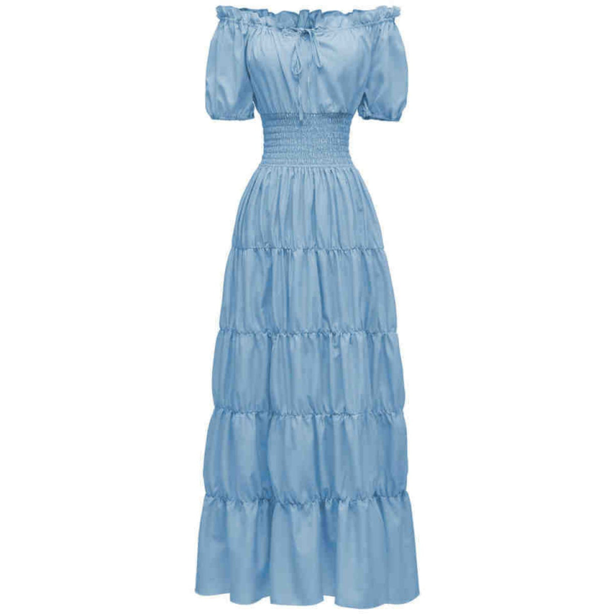AIZA™ – Classic Corset Long Retro Maxi Dress