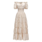 AIZA™ – Classic Corset Long Retro Maxi Dress