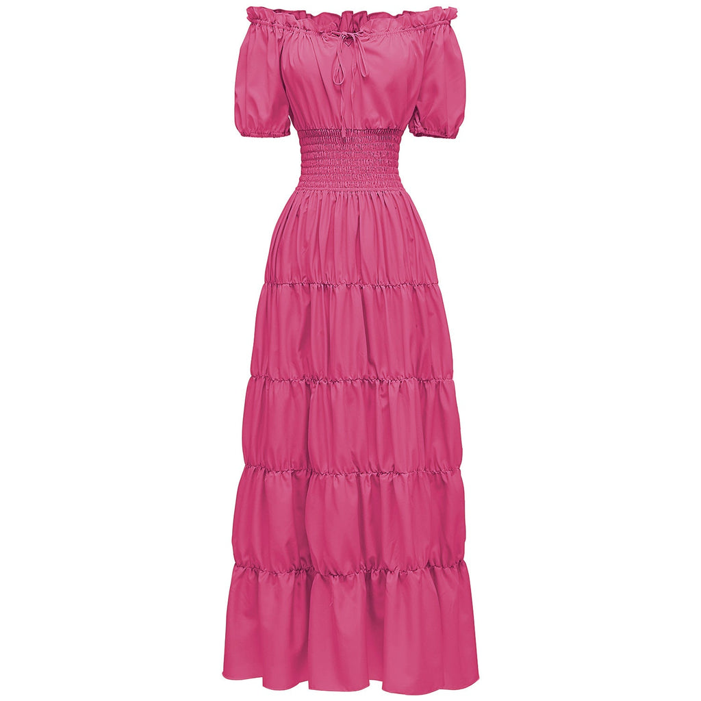 AIZA™ – Classic Corset Long Retro Maxi Dress