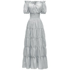 AIZA™ – Classic Corset Long Retro Maxi Dress