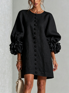 FLORENCE | FLORAL BUTTON-FRONT MINI DRESS