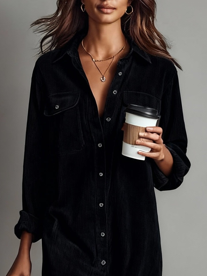 Elise - Soft Corduroy Dress