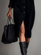 Elise - Soft Corduroy Dress