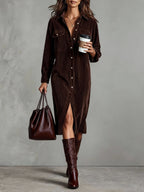 Elise - Soft Corduroy Dress