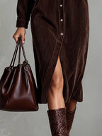 Elise - Soft Corduroy Dress