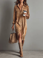 Elise - Soft Corduroy Dress