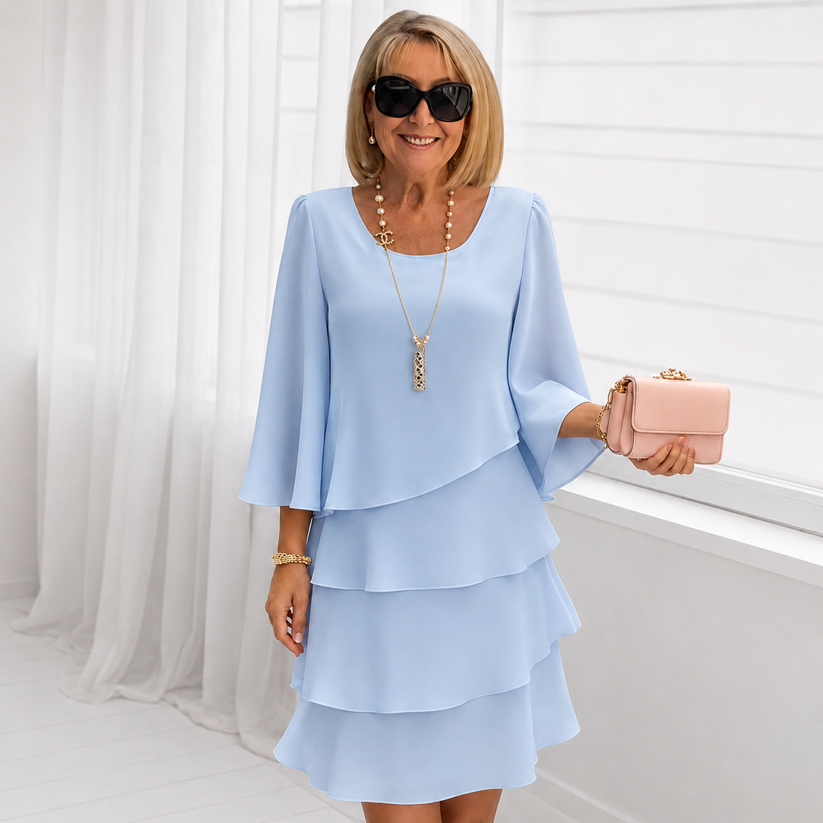 Amelia™ | Layered Elegance Dress