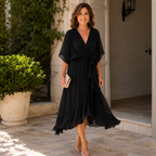 Monica™ | Graceful V-Neck Midi Dress