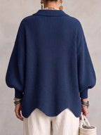 Isadora | Oversized Collared Cardigan